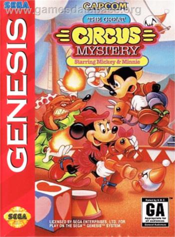Cover Great Circus Mystery, The - Starring Mickey & Minnie for Genesis - Mega Drive